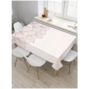 Скатерть прямоугольная JoyArty на кухонный стол "Спрятавшийся цветок" из оксфорда, 120x145 см