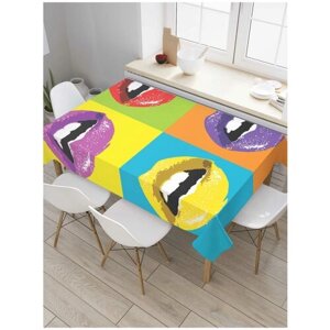Скатерть прямоугольная JoyArty на кухонный стол "Стиль Уорхола" из оксфорда, 180x145 см