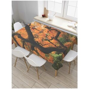 Скатерть прямоугольная JoyArty на кухонный стол "Ветвистое дерево" из оксфорда, 120x145 см