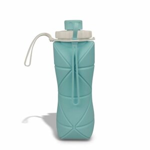 Складная силиконовая бутылка для воды, голубой