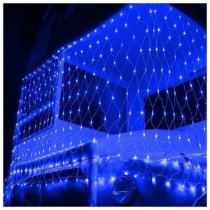 Snowhouse Гирлянда Сетка 2*1.5 м, 300 синих LED ламп, прозрачный ПВХ, уличная, соединяемая, IP44 NTLD300-B-E