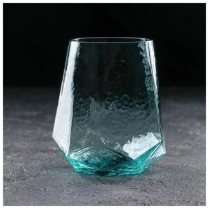 Стакан стеклянный Magistro «Дарио», 450 мл, 1011,5 см, цвет изумрудный