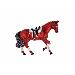 Стеклянная Ёлочная игрушка пьяффе: гнедой конь, 10 см, подвеска, Kurts Adler NB1698-1