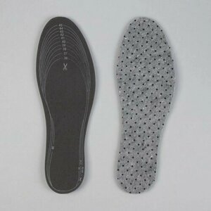 Стельки для обуви, универсальные, массажные, двухслойные, 36-46 р-р, пара, цвет серый