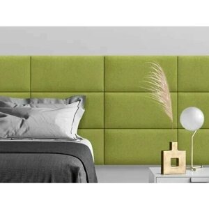 Стеновая панель; мягкая панель; изголовье кровати 30*60 см 4 шт; светло-зеленый-