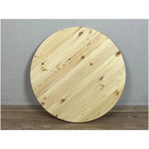 Столешница круглая деревянная для стола 28 мм, без покраски, 80 см