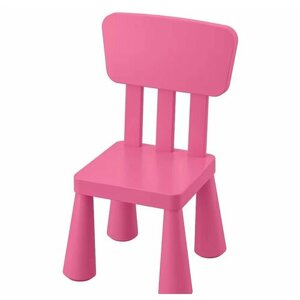 Стул детский пластиковый икеа маммут, стул для ребенка, розовый 35x30 см