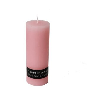 Свеча-столбик «Рустик» 60x160 мм, цвет розовый