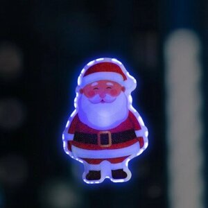 Светодиодная игрушка на липучке «Дед Мороз» 7 10 см, батарейки LR44х3, свечение мульти