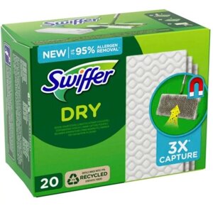 Swiffer Floor Dry Тряпка для уборки пыли 20 шт