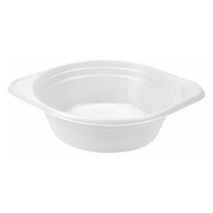 Тарелка одноразовая Laima Одноразовые тарелки суповыепластик, 0,5 л, "бюджет", белые, ПС, холодное/горячее, LAIMA, 600944