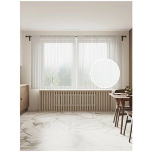 Тюль для кухни и спальни JoyArty "Призрачные зигзаги", 2 полотна со шторной лентой, 145x180 см.