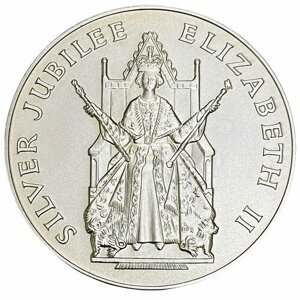 Великобритания, настольная медаль "Серебряный юбилей Елизаветы II" 1977 г.