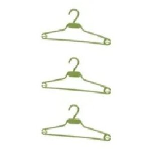 Вешалки Valexa набор (костюм, платье ВН-3 3шт 420мм х 7мм) зеленые