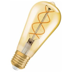 Vintage 1906 LED CL Edison DIM FIL-спираль GOLD 25 4,5W/820 E27 140x64мм - капля OSRAM ламппа светодиодная