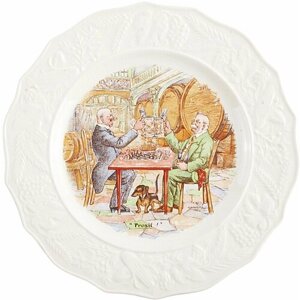 Винтажная декоративная тарелка "Серия международных тостов"Фарфор, деколь. Ambassador Ware, Великобритания, середина ХХ века.