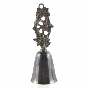 Винтажный колокольчик "Цветы"Латунь, серебрение. NE, США, конец ХХ века