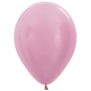 Воздушные шары 12", перламутр, розовый, набор 50 шт.