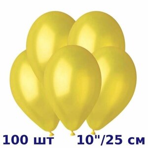 Воздушный шар (100шт, 25см) Желтый 30, Металл / Yellow 30, GEMAR SRL, Италия