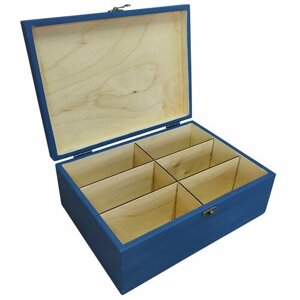 Ящик для хранения ZELwoodBOX, 30х22х11,3 см, 6 секций, сердце океана