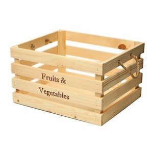 Ящик для овощей и фруктов, 40 33 23 см, деревянный (комплект из 2 шт)