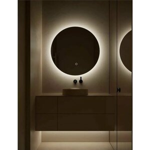 Зеркало круглое MN D130 для ванной с нейтральной LED-подсветкой