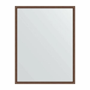 Зеркало настенное EVOFORM в багетной раме орех, 68х88 см, для гостиной, прихожей, кабинета, спальни и ванной комнаты, BY 0672
