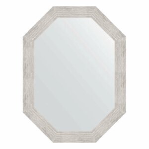 Зеркало настенное Polygon EVOFORM в багетной раме серебряный дождь, 62х82 см, для гостиной, прихожей, кабинета, спальни и ванной комнаты, BY 7087