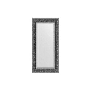 Зеркало с фацетом в багетной раме поворотное Evoform Exclusive 69x159 см, вензель серебряный 101 мм (BY 3579)