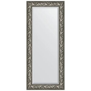 Зеркало с фацетом в багетной раме - византия серебро 99 mm (64х149 cm) (EVOFORM) BY 3546