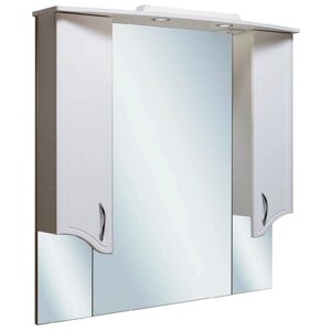 Зеркало шкаф для ванной / с подсветкой / Runo / Севилья 105 / полка для ванной