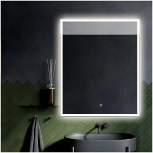 Зеркало "Valled" в ванную комнату с LED подсветкой, 65 х 80 см, настенное зеркало в прихожую для макияжа, зеркало гримерное на стену