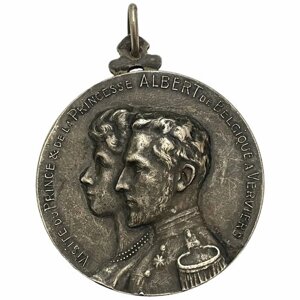 Бельгия, медаль "Визит принца и принцессы Альберт в Вервье" 1904 г.