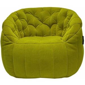 Бескаркасное дизайнерское кресло для отдыха aLounge - Butterfly Sofa - Lime Citrus (велюр, салатовый) - лаунж мебель в гостиную, спальню, детскую, офис, на балкон