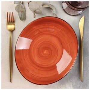Блюдо керамическое сервировочное «Сапфир», 2219,53,5 см, цвет оранжевый