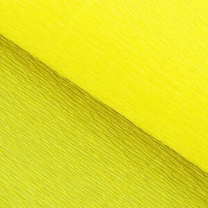 Бумага для упаковки и поделок, гофрированная, желтая, лимонная, однотонная, двусторонняя, рулон 1 шт, 0,5 х 2,5 м (комплект из 6 шт)