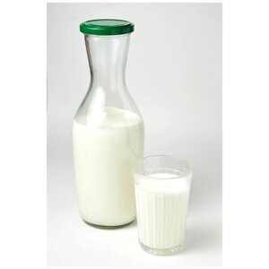 Бутылка для хранения молока литровая один литр. Термостойкая