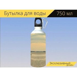 Бутылка фляга для воды "Мьянма, бирма, таиланд" 750 мл. с карабином и принтом