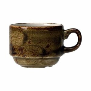 Чашка чайная "Крафт Браун", фарфор,200мл, диаметр 8, высота 6см, коричнев, бежев.