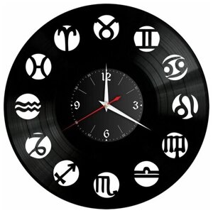 Часы из винила Redlaser "Зодиак, наки зодиака, астрология" VW-10399