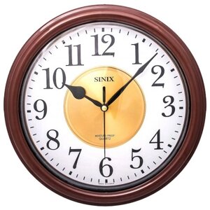 Часы настенные кварцевые Sinix 4065, коричневый