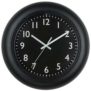 Часы настенные, серия: Классика, d-30 см, черные