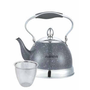 Чайник для плиты с фильтром ALBERG AL-3035 1 литр, антипригарное покрытие «Серый гранит»