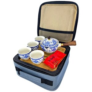 Чайный набор посуды KUPLACE / Набор для чая / Чайная посуда / Китайский чайный сервиз / Набор для чайной церемонии / Набор кунг-фу, белый