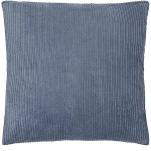 Чехол на подушку фактурный из хлопкового бархата темно-синего цвета из коллекции essential, 45х45 см