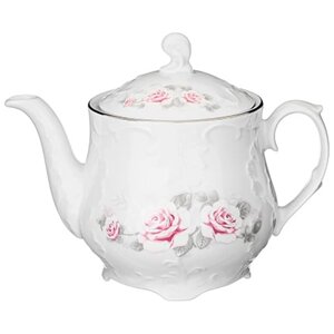 Cmielow чайник заварочный Rococo Бледная роза, 1.1 л, белый/розовый