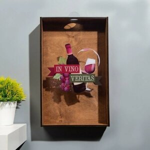 Дарим Красиво Копилка для винных пробок "In vino veritas" 33х20х2,5 см