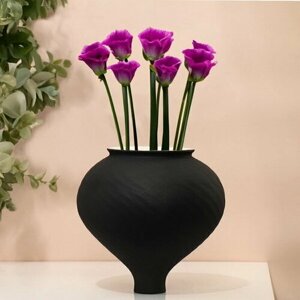 Декоративная ваза "Лаура", цвет чёрный