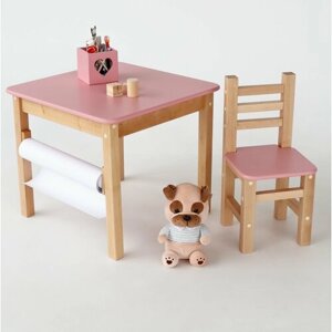 Детский стол и стул для малышей деревянный из березы