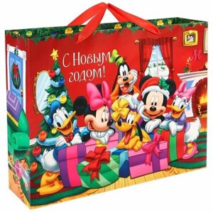 Disney Новый год. Пакет подарочный, 31х40х11.5 см, упаковка, Микки Маус